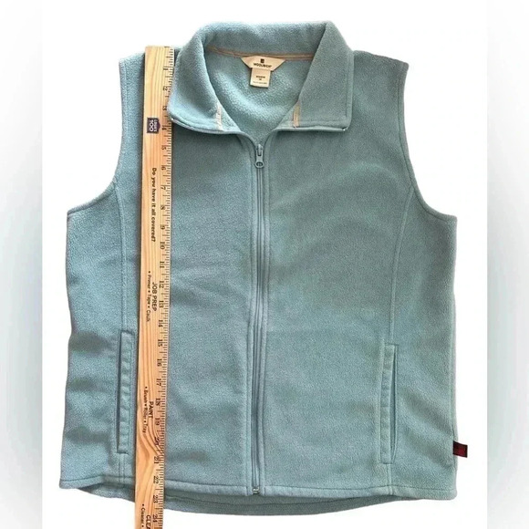 Woolrich Fleece Vest Light Teal Women’s Medium Full Zip Pockets - Picture 6 of 7